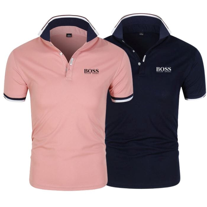 Camisa Polo Boss | Compre 1 Leve 2 CAMISA POLO BOSS- 02 Direct Ofertas Coral + Marinho P 