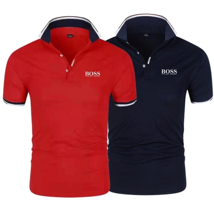 Camisa Polo Boss | Compre 1 Leve 2 CAMISA POLO BOSS- 02 Direct Ofertas Vermelho + Marinho P 