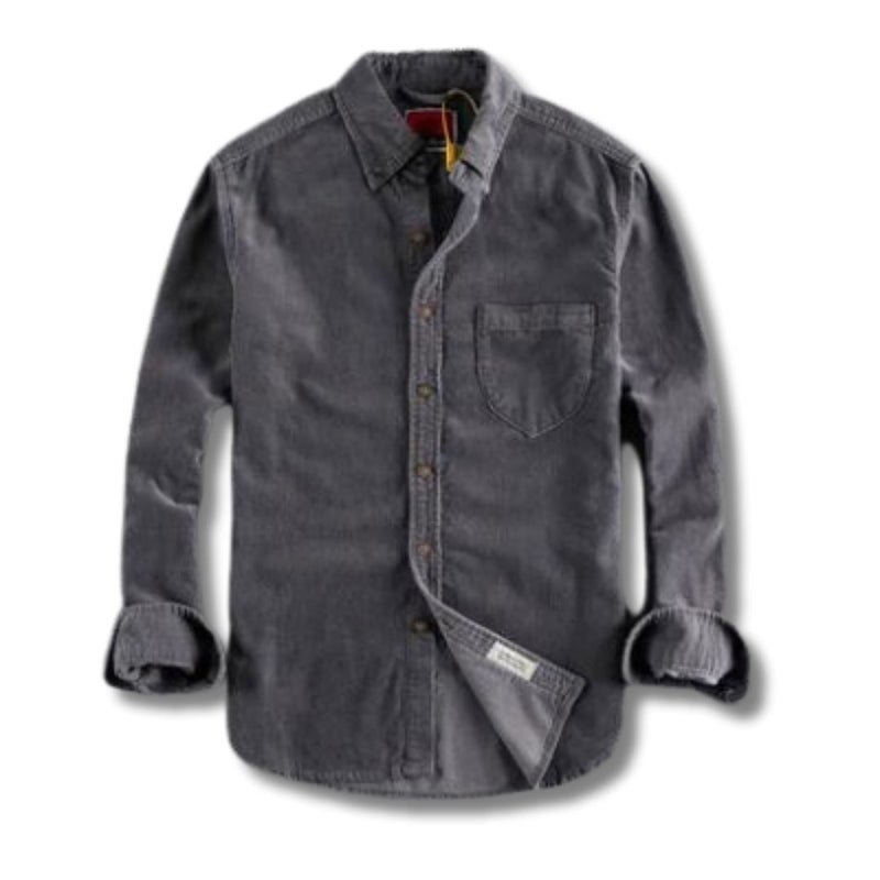 Camisa Worker Veludo Direct Ofertas Cinza PP 