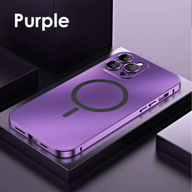 Capa Luxo Full Metal Iphone Direct Ofertas iphone 14Pro Max Roxo 