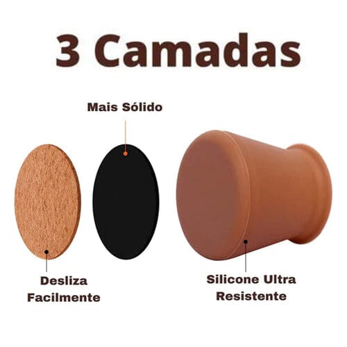 Kit com 16 Peças de Protetor de Pés de Móveis em Silicone Kit com 16 Peças de Protetor de Pés de Móveis em Silicone Direct Ofertas 