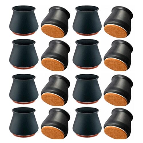 Kit com 16 Peças de Protetor de Pés de Móveis em Silicone Kit com 16 Peças de Protetor de Pés de Móveis em Silicone Direct Ofertas PRETO - 16 Peças 