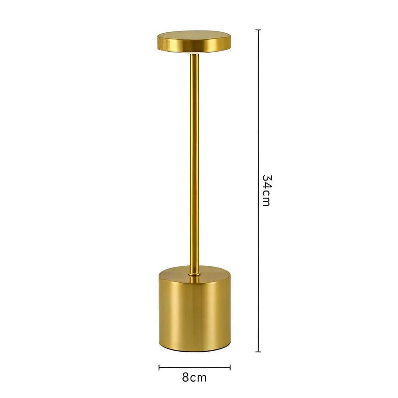 Luminária de Led Mendoza com Acendimento ao toque - Cazehn Luminária de Led Mendoza P6 Direct Ofertas Ouro 